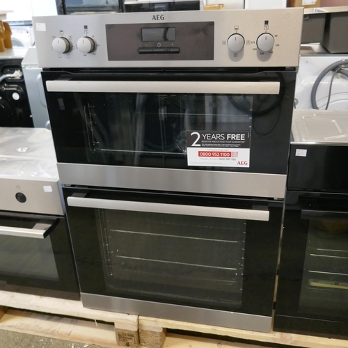 4087 - AEG  Built In Double Oven - model no - DEB331010M (552-82) *This lot is subject to VAT