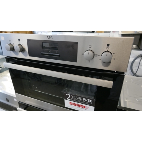 4087 - AEG  Built In Double Oven - model no - DEB331010M (552-82) *This lot is subject to VAT