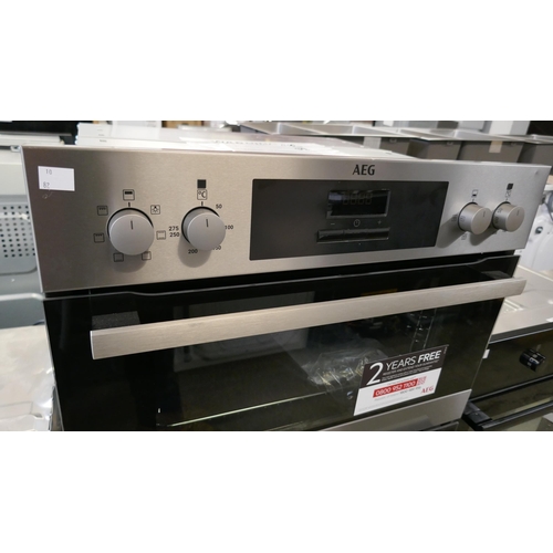 4087 - AEG  Built In Double Oven - model no - DEB331010M (552-82) *This lot is subject to VAT