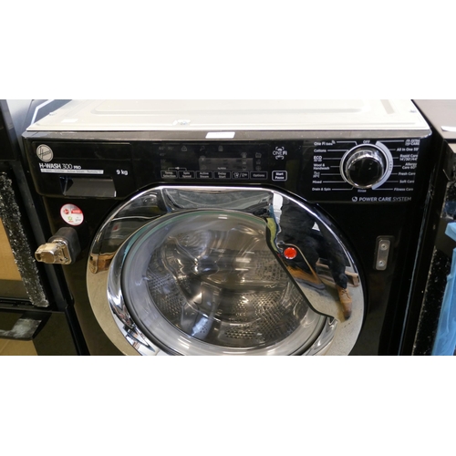 4095 - Hoover H-Wash 300 Pro Integrated Black Washing Machine (9kg) - model no - HBWS 48D1E (552-93) *This ... 