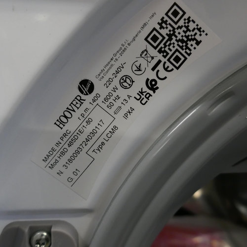 4099 - Hoover H-Wash + Dry 300 Lite Integrated Washer Dryer (8kg) - model no - HBD 485D1E (552-51) *This lo... 