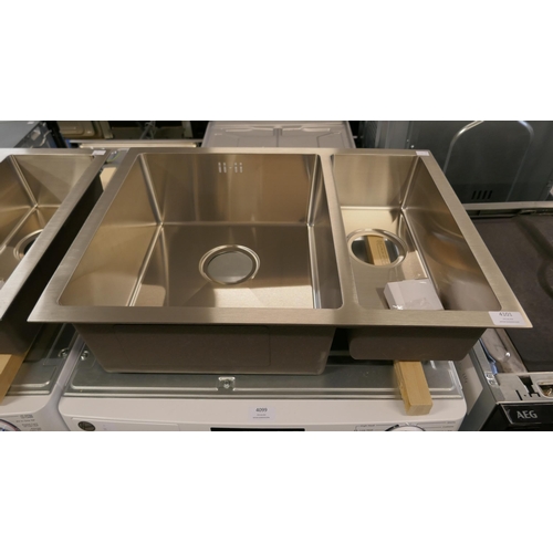 4101 - Idro 1.5 Bowl RHD Stainless Steel Sink (552-8) *This lot is subject to VAT