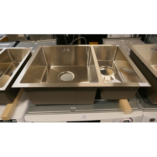 4102 - Idro 1.5 Bowl RHD Stainless Steel Sink (552-100) *This lot is subject to VAT