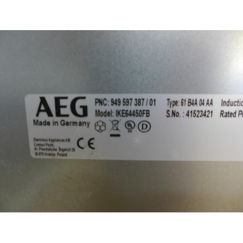 4072 - AEG 4 Zone Flexinduction Hob - model no - IKE64450FB (552-139) *This lot is subject to VAT