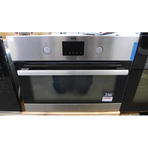 4116 - AEG Compact Multifunction Oven with Microwave - Stainless Steel (552-154) *This lot is subject to VA... 