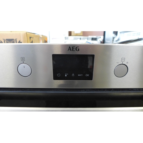 4116 - AEG Compact Multifunction Oven with Microwave - Stainless Steel (552-154) *This lot is subject to VA... 