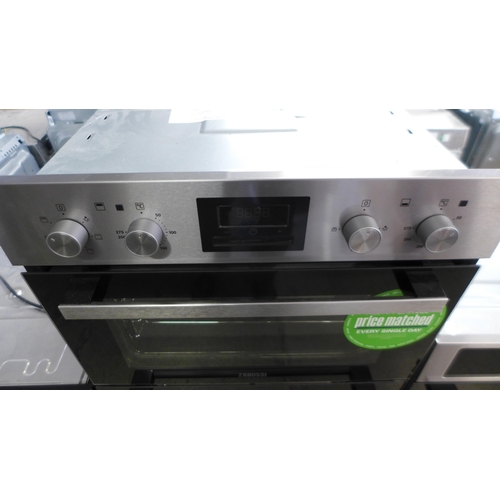 4128 - Zanussi Built In Multifunction Double Oven - model no - ZOD35661XK (552-16) *This lot is subject to ... 