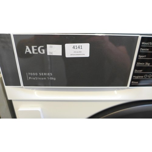 4141 - AEG 7000 Series ProSteam Integrated Washing Machine 8kg (552-186) *This lot is subject to VAT