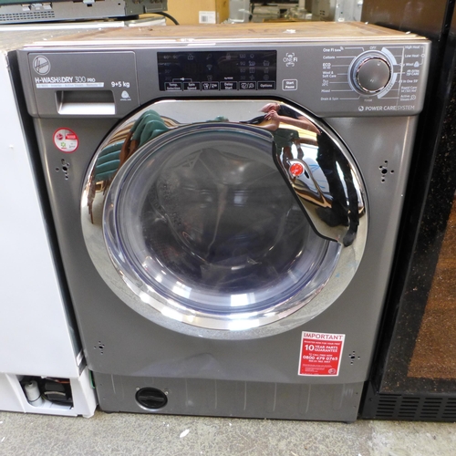 4143 - Hoover H-Wash + Dry 300 Pro Integrated Grey Washing Machine (9+5Kg) (552-221) *This lot is subject t... 