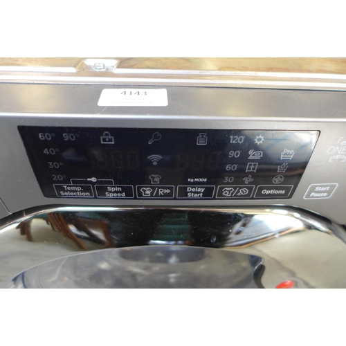 4143 - Hoover H-Wash + Dry 300 Pro Integrated Grey Washing Machine (9+5Kg) (552-221) *This lot is subject t... 