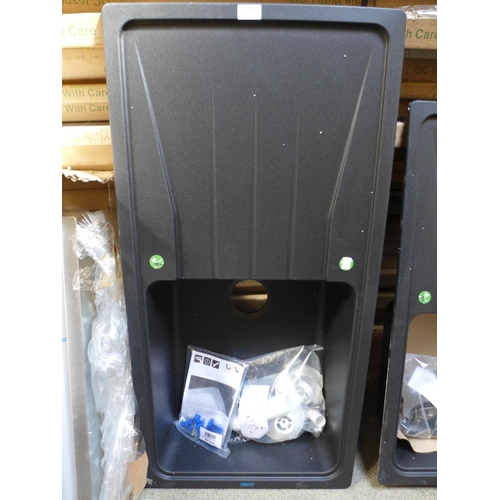 4151 - Blanco Black Composite 1 Bowl Sink With Drainer - SI/BLA.016 - (552-231). *This lot is subject to VA... 