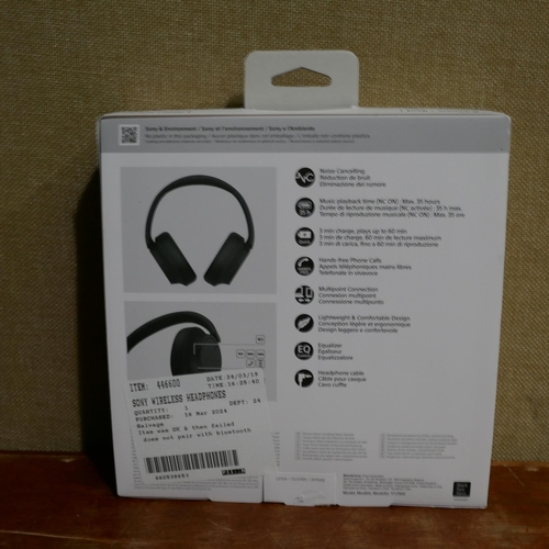 6062 - Sony Wireless Headphones - Model Whch720Nb   (325-456) This lot is subject to vat