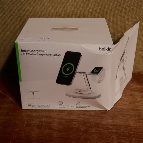 6079 - Belkin 3-In-1 15W wireless Charger (326A - 175) *This lot is subject to VAT