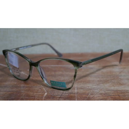 6083 - Radley Green Crystal Plastic Glasses (326A - 178) *This lot is subject to VAT