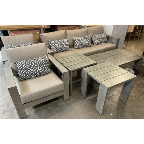 1492 - Atleisure Brookview 6 piece Patio Set, Original RRP £2083.33 + vat - frame damage (4208-6) *This lot... 