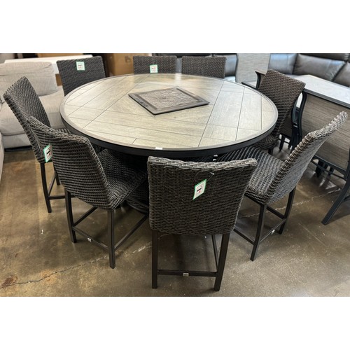 1484 - Mckenzy 9 piece High Dining  Fire Chat Set , Original RRP £1666.66 + vat (4207-18) *This lot is subj... 