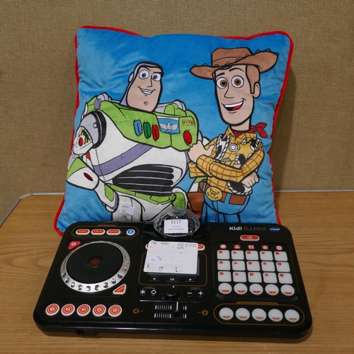 6117 - Tot Story Pillow, Vtech Kidi Star Dj Mixer      (325-286,298) This lot is subject to vat