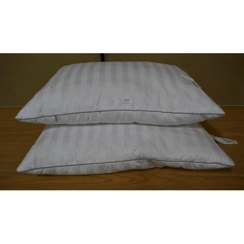 6120 - 2x Hotel Grand Down Roll Jumbo Pillows (325-287) This lot is subject to vat