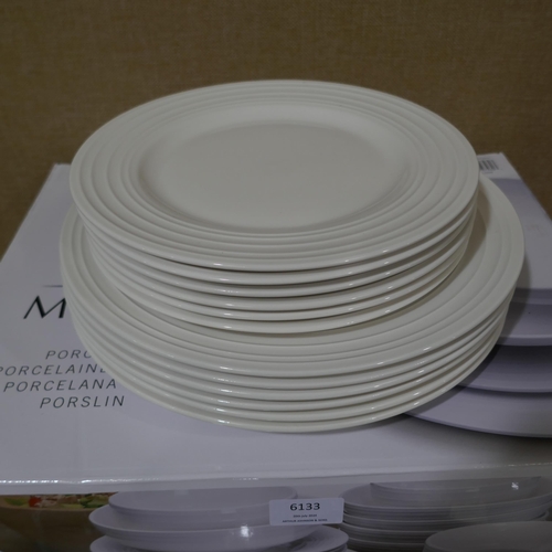 6133 - Mikasa Porcelain 'Swirl' Dinnerware  (325-299) This lot is subject to vat