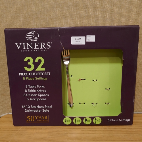 6139 - Viners Henley Cutlery Set - Incomplete  (325-360) This lot is subject to vat