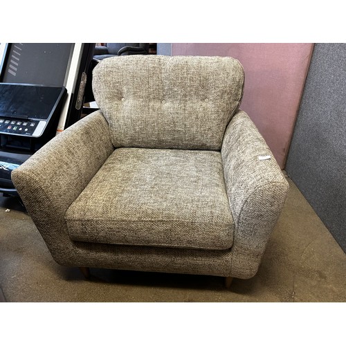 1548 - A grey hopsack armchair