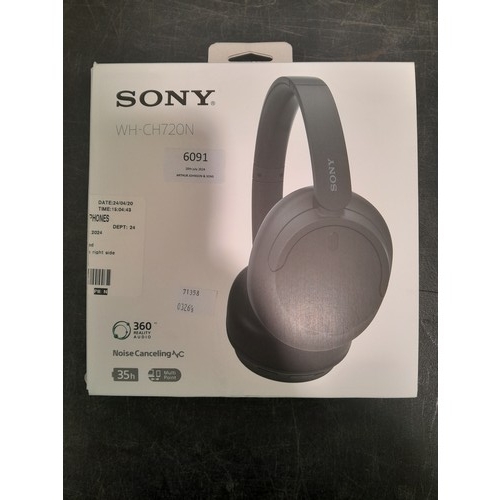 6091 - Sony Wireless Headphones Whch720Nb (326A - 217) *This lot is subject to VAT