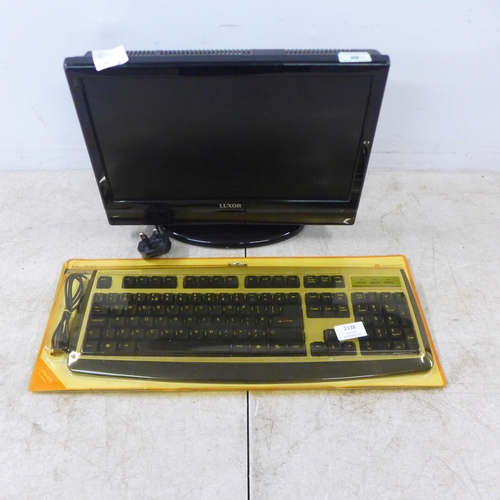 2094 - A Commtel Slimline keyboard with a PS2 connection  and a Luxor 16