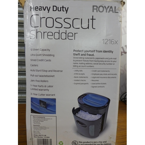 2207 - A Royal 1216x heavy duty crosscut shredder