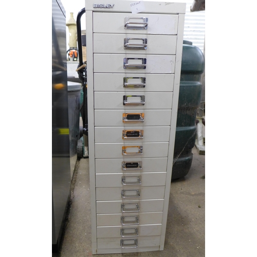 2208 - A Bisley 15 draw multidraw steel cabinet