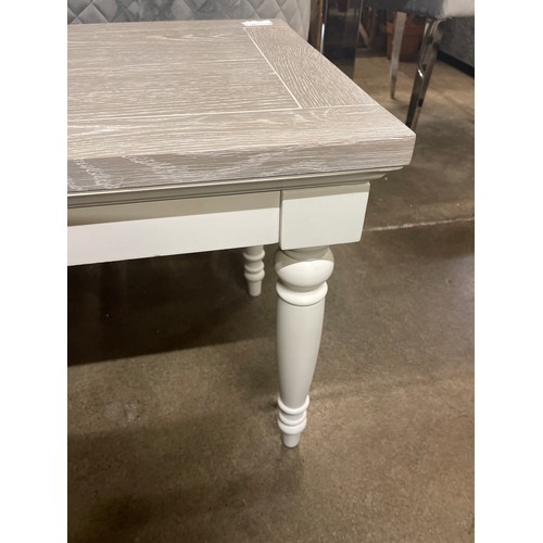 1340 - A white and grey long coffee table  *This lot is subject to VAT