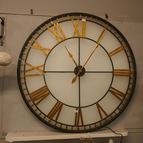 1322 - An extra large illuminated Westminster wall clock