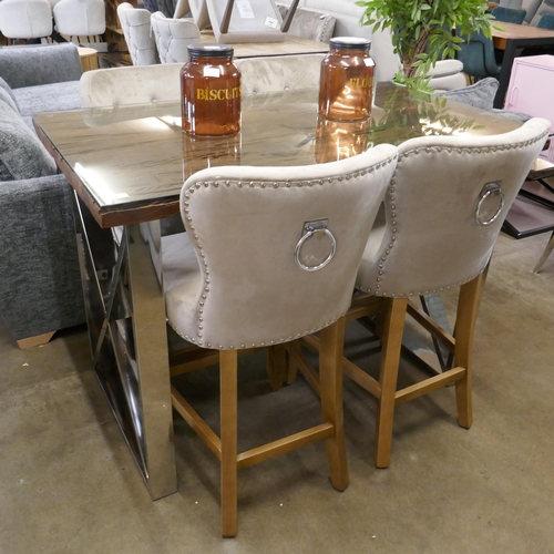 1325 - A Chennai bar table and four Arlo bar stools  *This lot is subject to VAT RRP £2145