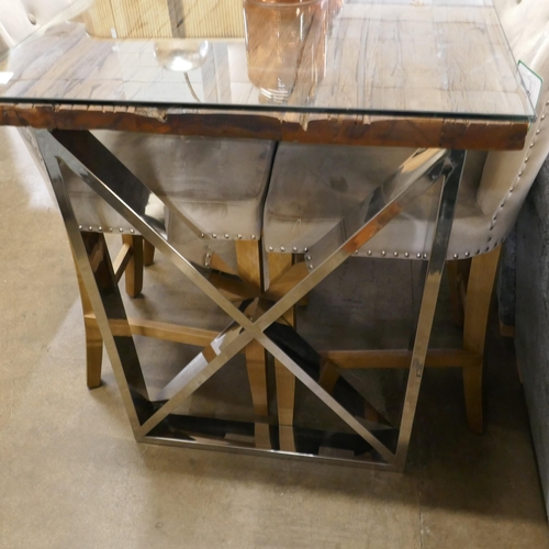 1325 - A Chennai bar table and four Arlo bar stools  *This lot is subject to VAT RRP £2145