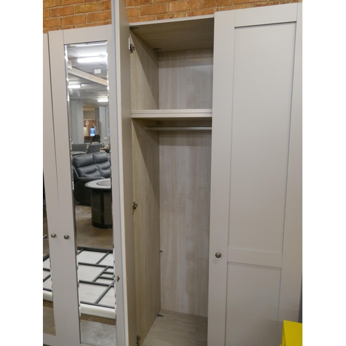 1436 - A Stone six door wardrobe with two mirrored doors *This lot is subject to vat RRP £1700