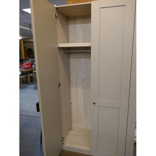 1436 - A Stone six door wardrobe with two mirrored doors *This lot is subject to vat RRP £1700