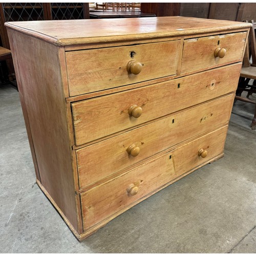 212 - A Victorian pine chest of drawers