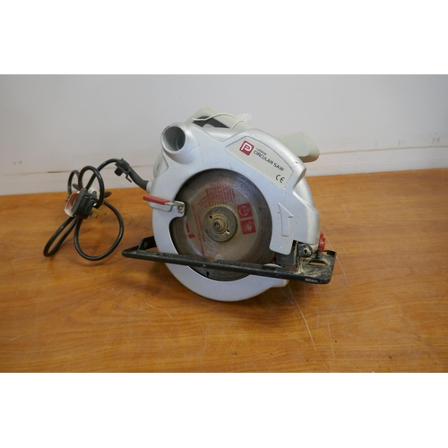 2009 - A Performance Power NLH1200CS 230v circular saw and a Plasplugs Compact Plus diamond wet wheel tile ... 