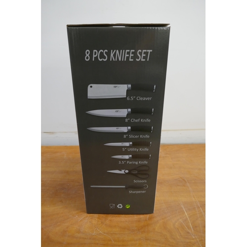 2063 - A DF 8 piece stainless steel knife set