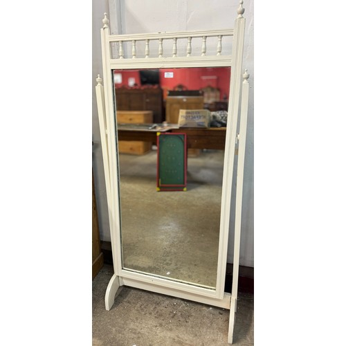 248 - A Victorian style painted cheval mirror