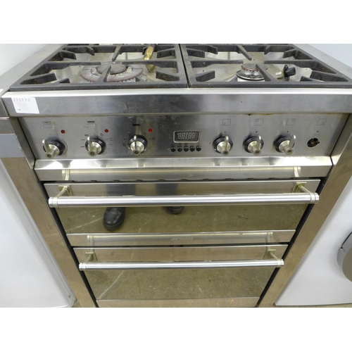 2103 - A Smeg model A42 Classic dual fuel double oven and 4 burner gas hob