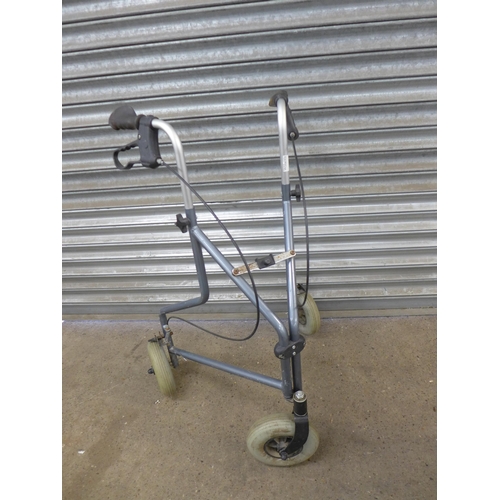 2203 - A Z-Tec mobility 3 wheeled walking aid and a shower chair