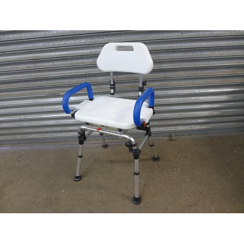 2203 - A Z-Tec mobility 3 wheeled walking aid and a shower chair