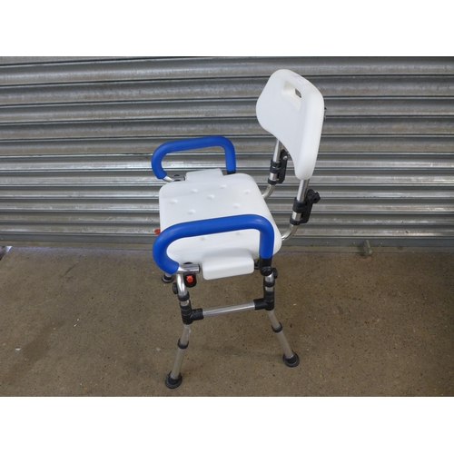 2203 - A Z-Tec mobility 3 wheeled walking aid and a shower chair