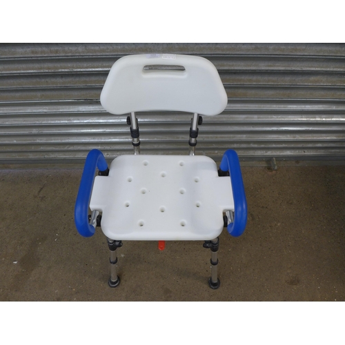 2203 - A Z-Tec mobility 3 wheeled walking aid and a shower chair