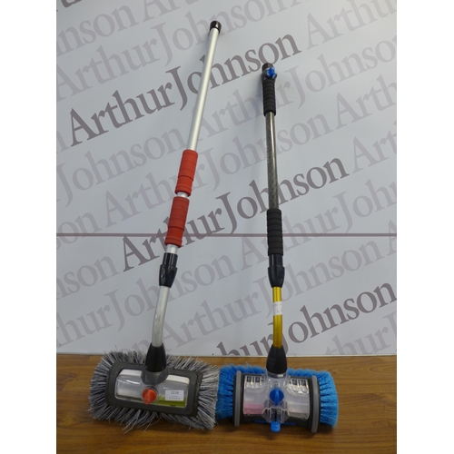 2218 - 2 water brushes including an Autospa double shot soap mixing wash system and 1 other