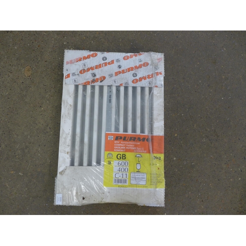 2223 - 2 radiators - a Purmo NTK compact radiator and 1 other