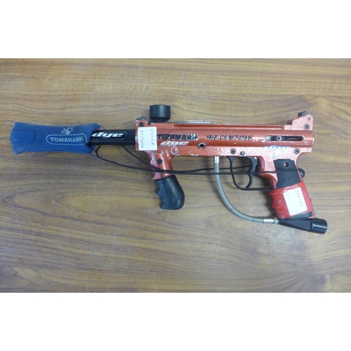 2022A - A Dye Tippman 98 custom gas powered paintball gun - comes with an empty aluminium high pressure CO2 ... 