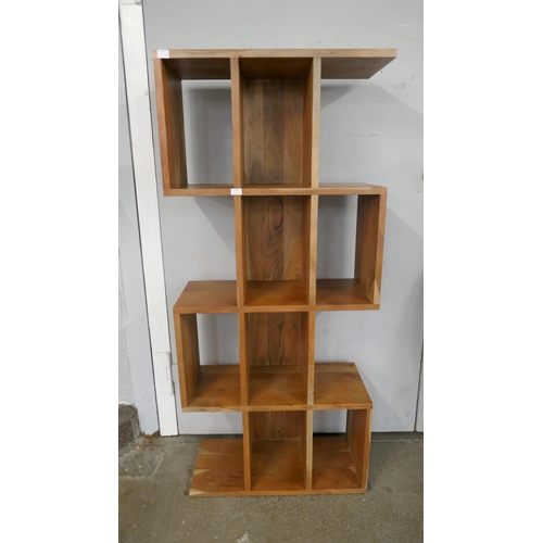 1304 - A hardwood cube bookcase  *This lot is subject to VAT RRP £869