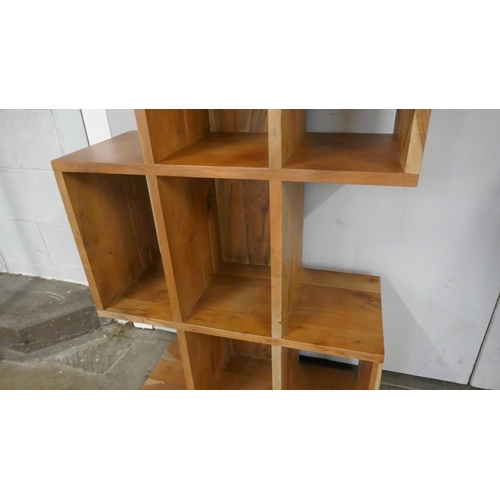 1304 - A hardwood cube bookcase  *This lot is subject to VAT RRP £869