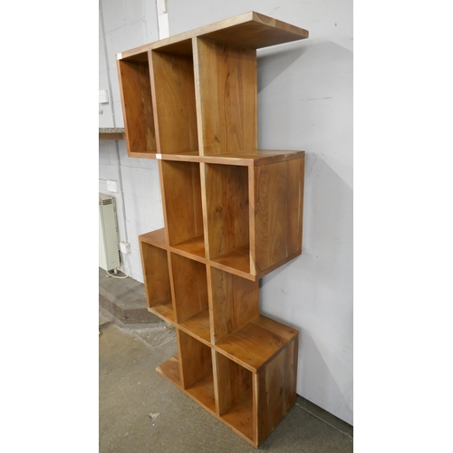 1304 - A hardwood cube bookcase  *This lot is subject to VAT RRP £869